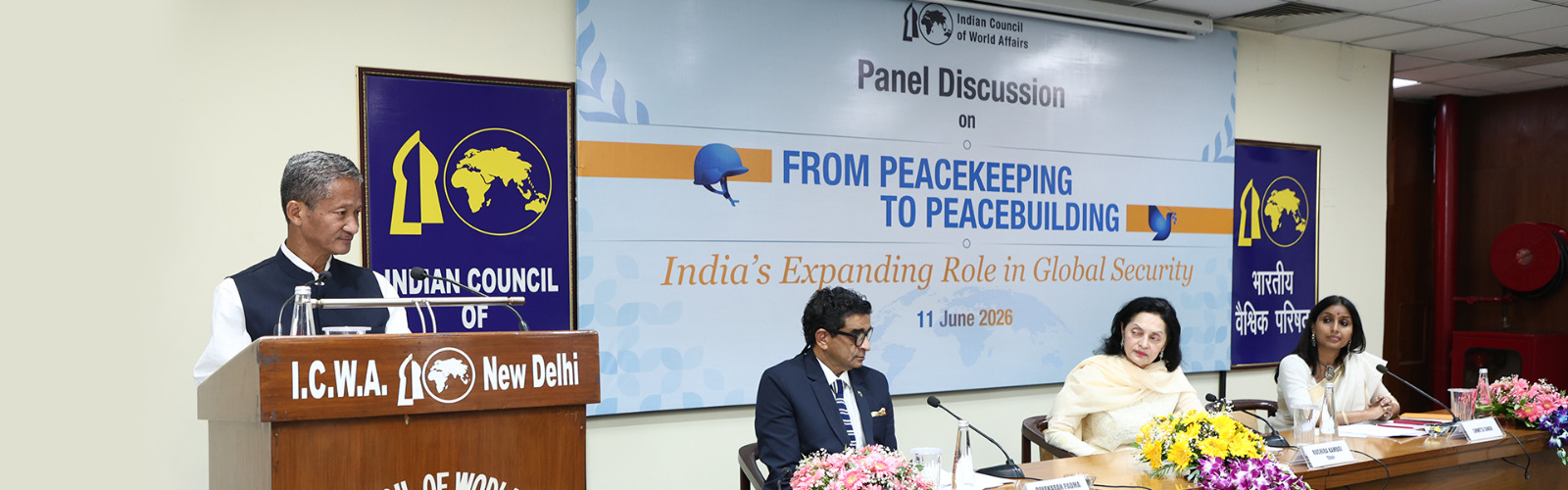 Amb. N. J. Gangte, Acting Deputy Director General, ICWA delivered his welcome remarks at the Panel Discussion on ‘From Peacekeeping to Peacebuilding: India’s Expanding Role in Global Security’ at Sapru House, 11 June 2026